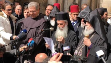 كنائس فلسطين ترفض "الصهيونية المسيحية" وتحذّر من مخاطرها